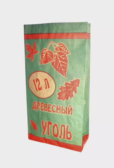Мешок, пакет 2х слойный 12л, 2кг (древесный, березовый), 1,8кг